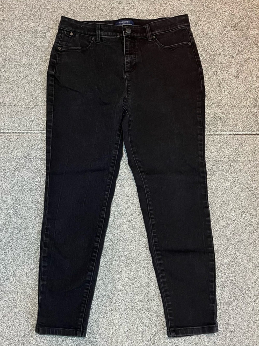 Talbots Jegging Simply Flattering 5 Pocket Jeans Womens Size 12P Black Ankle